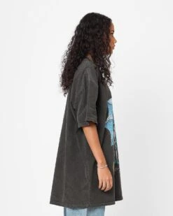 American Thrift X Warner Bros. Coyoteman Heavyweight Vintage T-Shirt Black Wash -Sportswear Women Store 02046632 YB295 womens 0050