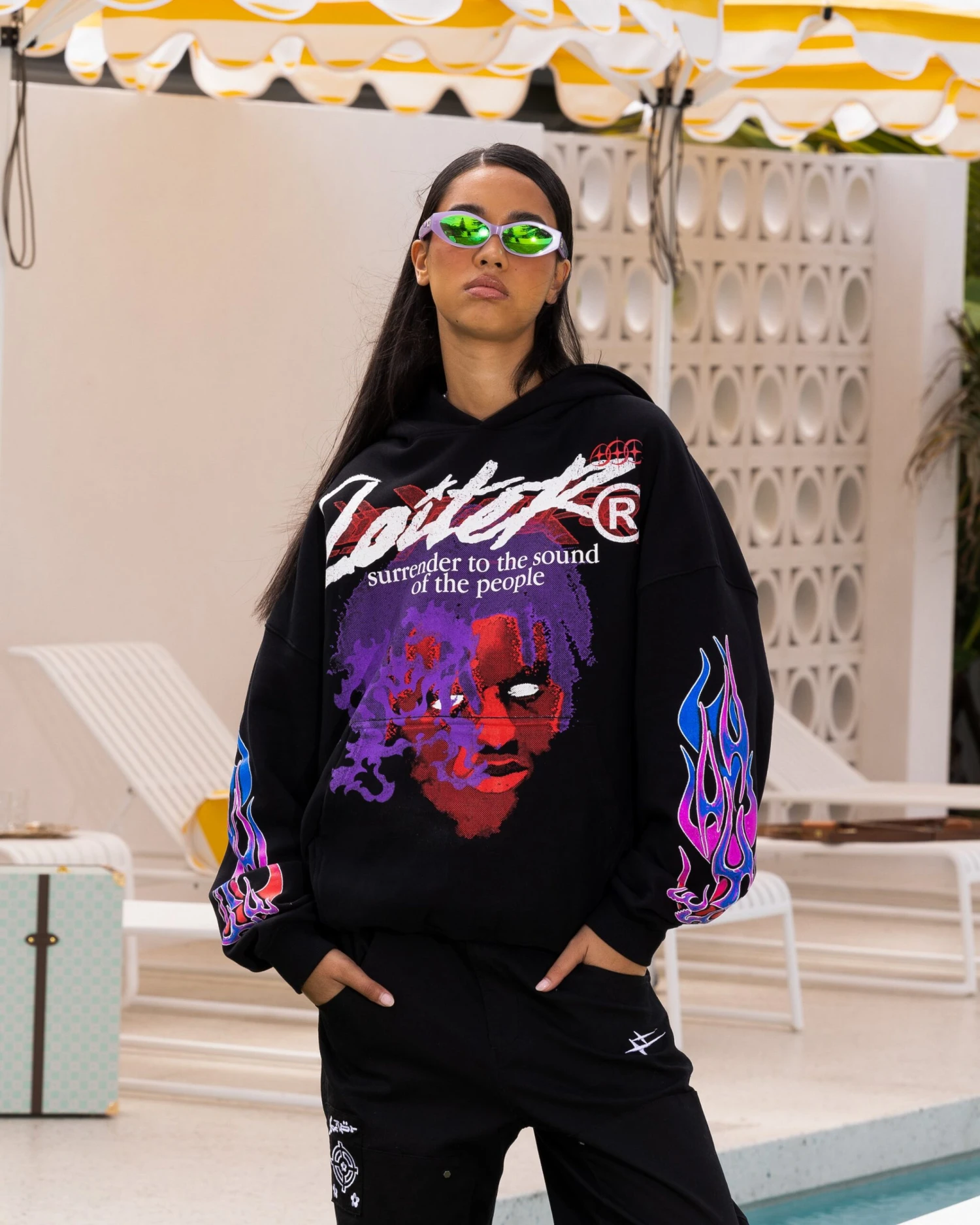 Loiter Live In Direct Vintage Hoodie Black 3 Loiter Live In Direct Vintage Hoodie Black