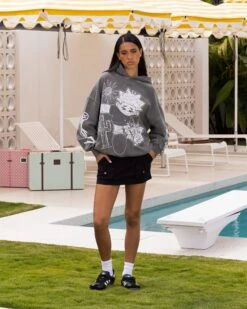 Loiter Midsummer Vintage Hoodie Charcoal -Sportswear Women Store 02047614 YC300 womens 0030