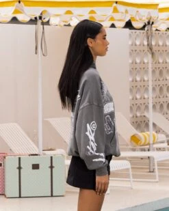 Loiter Midsummer Vintage Hoodie Charcoal -Sportswear Women Store 02047614 YC300 womens 0060