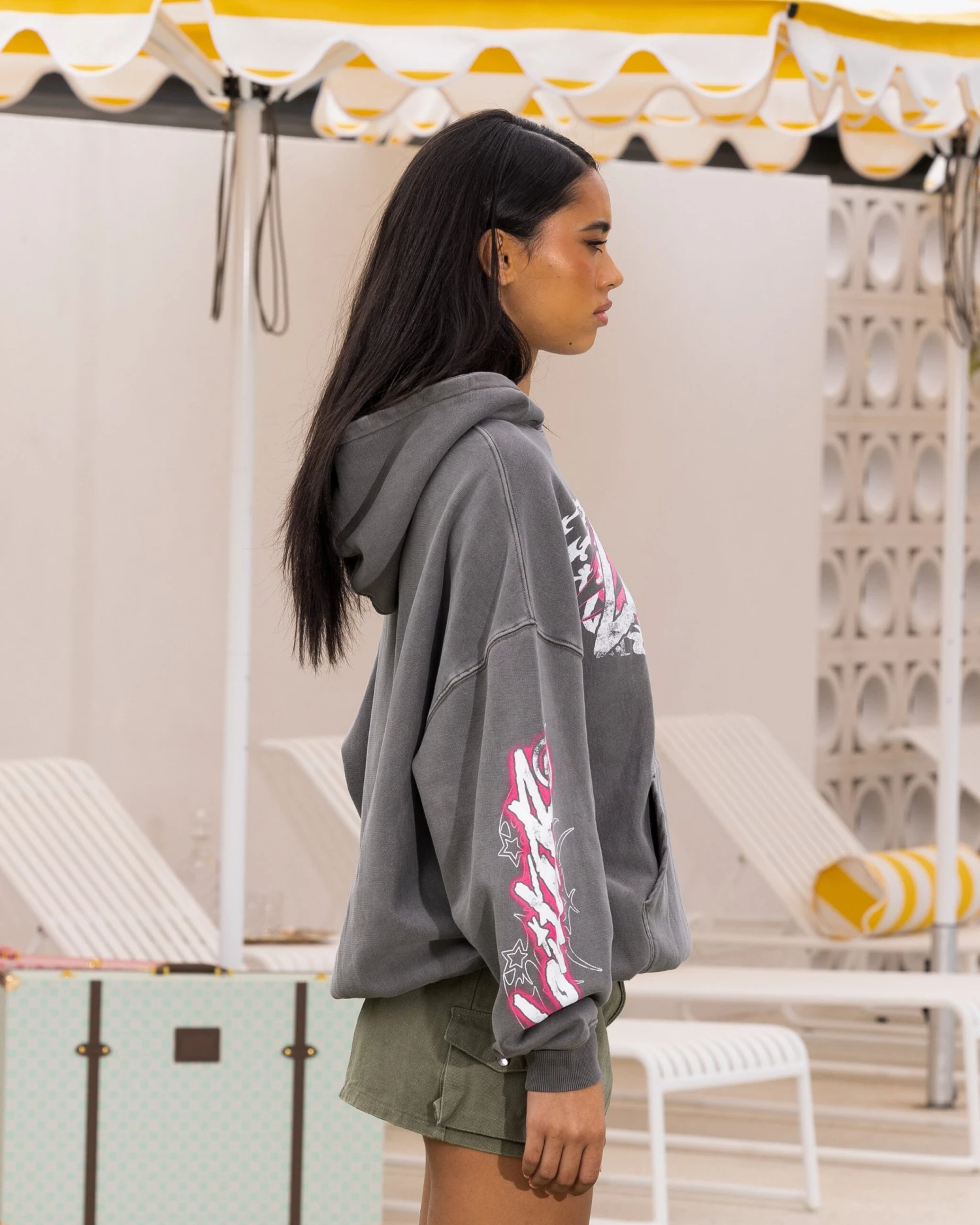 Loiter Wave Break Vintage Hoodie Charcoal 7 Loiter Wave Break Vintage Hoodie Charcoal - Image 5