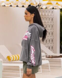 Loiter Wave Break Vintage Hoodie Charcoal 13 Loiter Wave Break Vintage Hoodie Charcoal -Sportswear Women Store 02047619 YC300 womens 0060