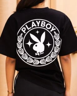 Playboy By Culture Kings A Class T-Shirt Black -Sportswear Women Store 02047901 YB001 womens 0050