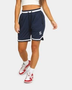 Saint Morta Men's Icon Mesh Basketball Short Navy/White 11 Saint Morta Men's Icon Mesh Basketball Short Navy/White -Sportswear Women Store 03004780 YN288 womens 0030