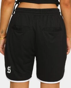 Saint Morta Era Mesh Basketball Short Black/White -Sportswear Women Store 03004935 YB012 womens 0070