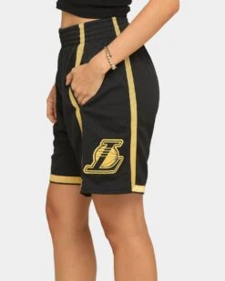 Mitchell & Ness Men's Los Angeles Lakers HWC Swingman Short Black/Gold -Sportswear Women Store 03005327 YB003 womens 0080