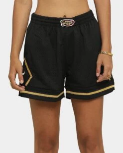 Mitchell & Ness Women's Chicago Bulls Jump Shot Short Black/Gold -Sportswear Women Store 03005413 YB003 womens 0080