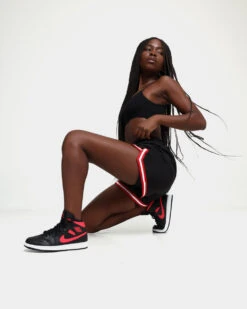 EN EN Women's Jump Basketball Shorts Black/Red/White