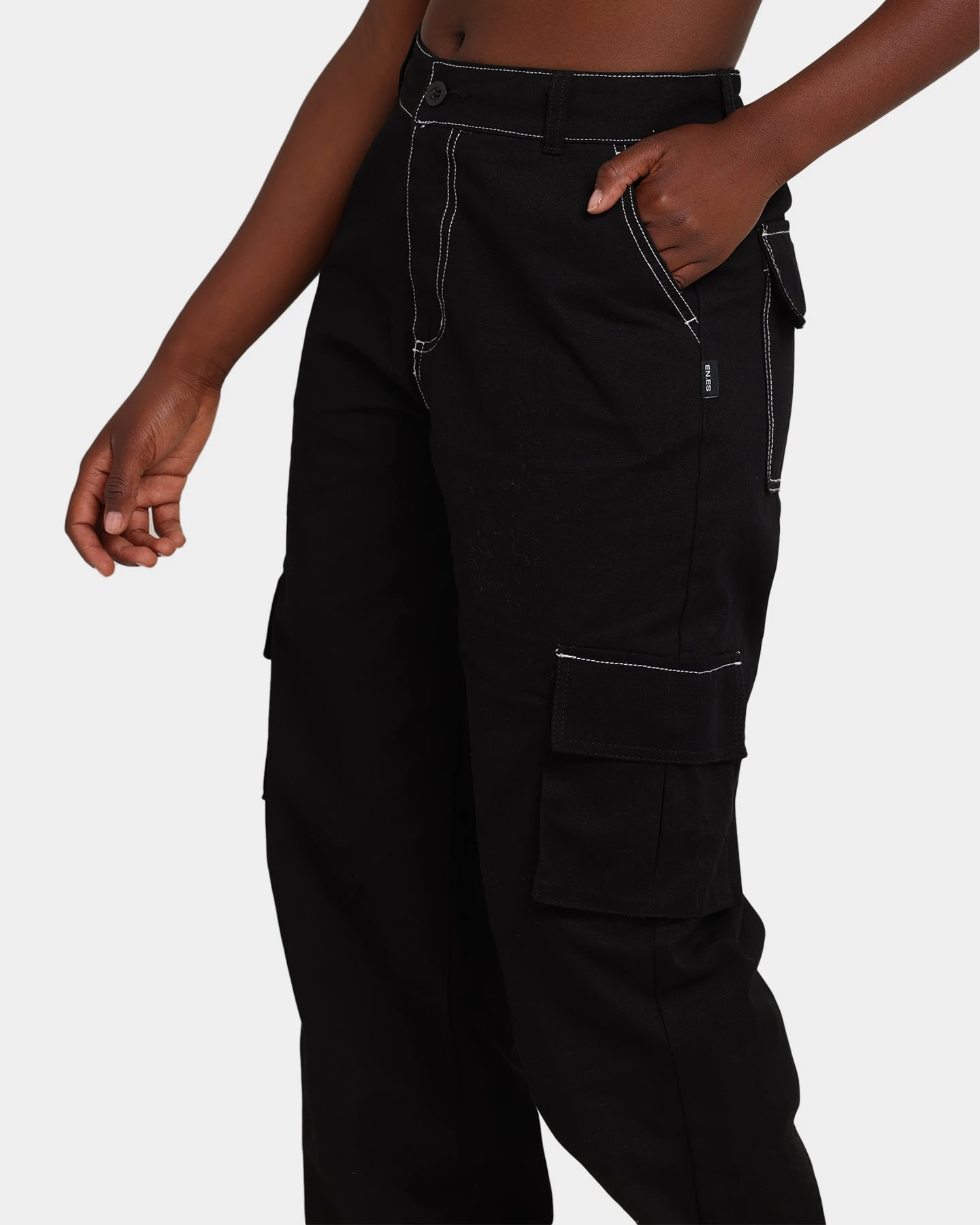 EN.ES Women's Fearless Cargo Pants Black 10 EN.ES Women's Fearless Cargo Pants Black - Image 8
