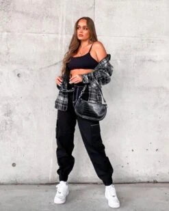 EN.ES Women's Fearless Cargo Pants Black 21 EN.ES Women's Fearless Cargo Pants Black -Sportswear Women Store 03006223 YB001 womens 0090