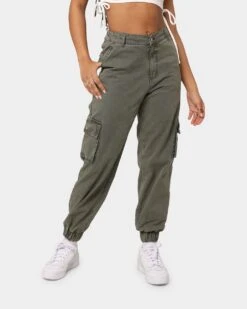 EN.ES Washed Cargo Pants Washed Khaki 18 EN.ES Washed Cargo Pants Washed Khaki -Sportswear Women Store 03006266 YK050 womens 0010