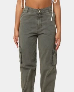 EN.ES Washed Cargo Pants Washed Khaki 21 EN.ES Washed Cargo Pants Washed Khaki -Sportswear Women Store 03006266 YK050 womens 0040