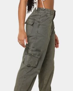 EN.ES Washed Cargo Pants Washed Khaki 24 EN.ES Washed Cargo Pants Washed Khaki -Sportswear Women Store 03006266 YK050 womens 0070