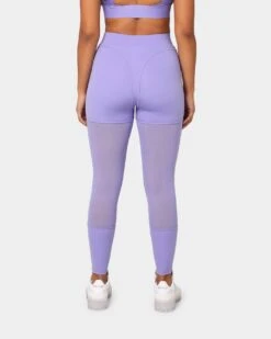Reebok X Cardi B Women's Mesh High-Rise Tights Purple -Sportswear Women Store 03006345 YP200 womens 0040