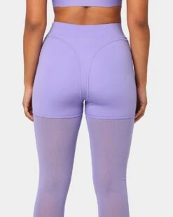 Reebok X Cardi B Women's Mesh High-Rise Tights Purple -Sportswear Women Store 03006345 YP200 womens 0080