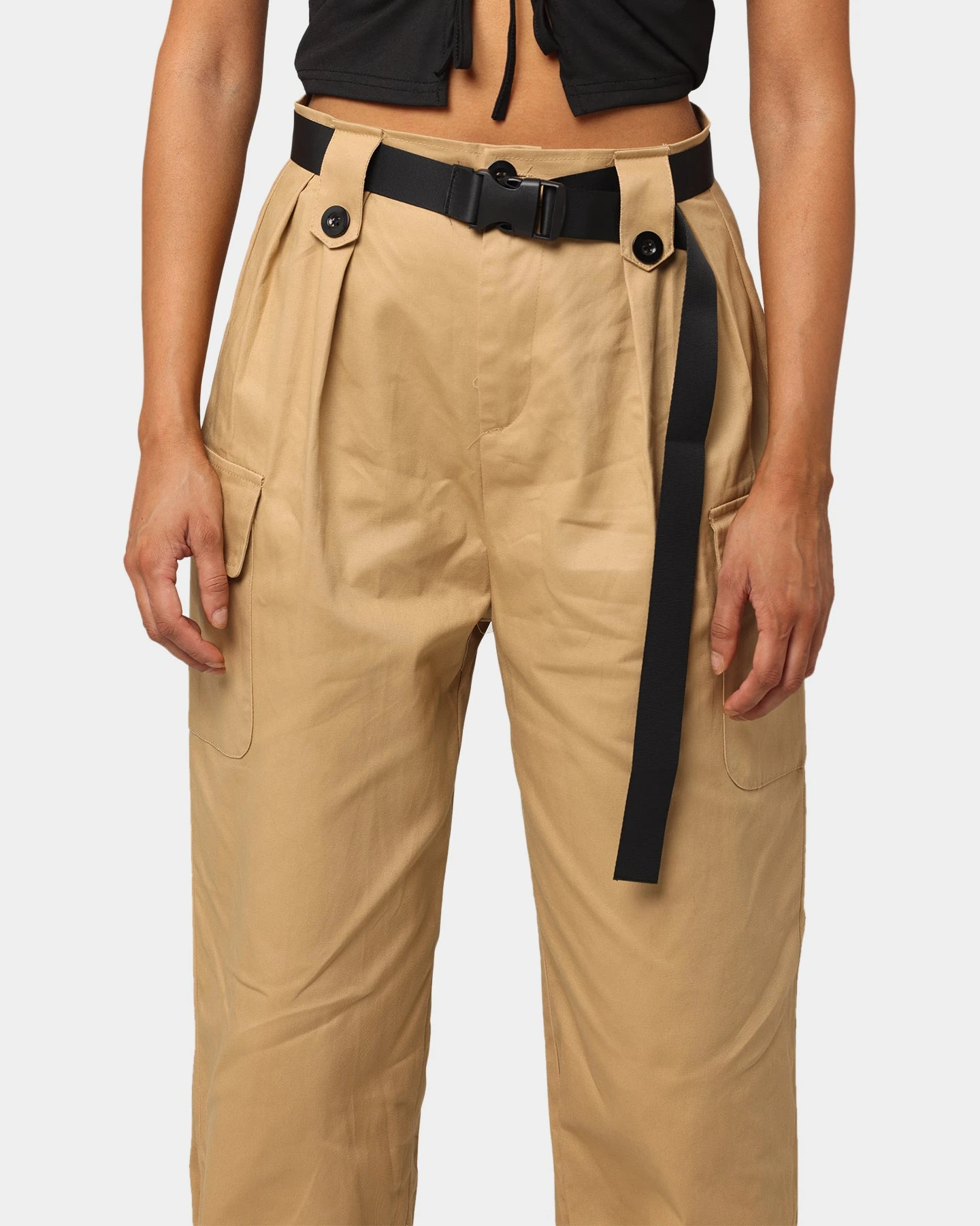 XXIII Women's Phoenix Belt Cargo Pant Tan 5 XXIII Women's Phoenix Belt Cargo Pant Tan - Image 3
