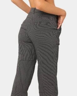 XXIII Women's Vera Plaid Cargo Pants Navy -Sportswear Women Store 03007201 YN200 womens 0080