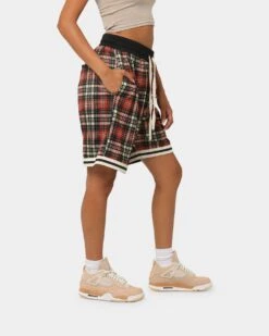 EN ES Team Basketball Shorts Red Plaid -Sportswear Women Store 03007595 YR630 womens 0050