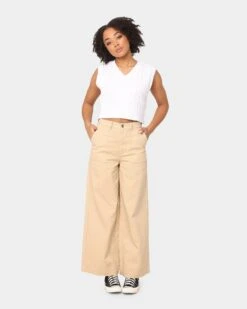EN ES Women's Divine Wide Leg Pants Beige -Sportswear Women Store 03007638 Y1000 womens 0020