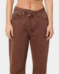 XXIII Women's Coco Asymmetric Jeans Chocolate -Sportswear Women Store 03007877 YC360 womens 0030