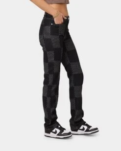 XXIII Women's Eloise Check Jeans Black 10 XXIII Women's Eloise Check Jeans Black -Sportswear Women Store 03007934 YB001 womens 050
