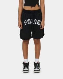 Saint Morta Day Of The Dead Basketball Shorts Black/White -Sportswear Women Store 03008143 YB012 womens 0030