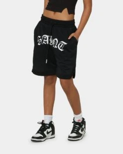 Saint Morta Day Of The Dead Basketball Shorts Black/White -Sportswear Women Store 03008143 YB012 womens 0060