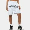 Saint Morta Day Of The Dead Basketball Shorts White/Black