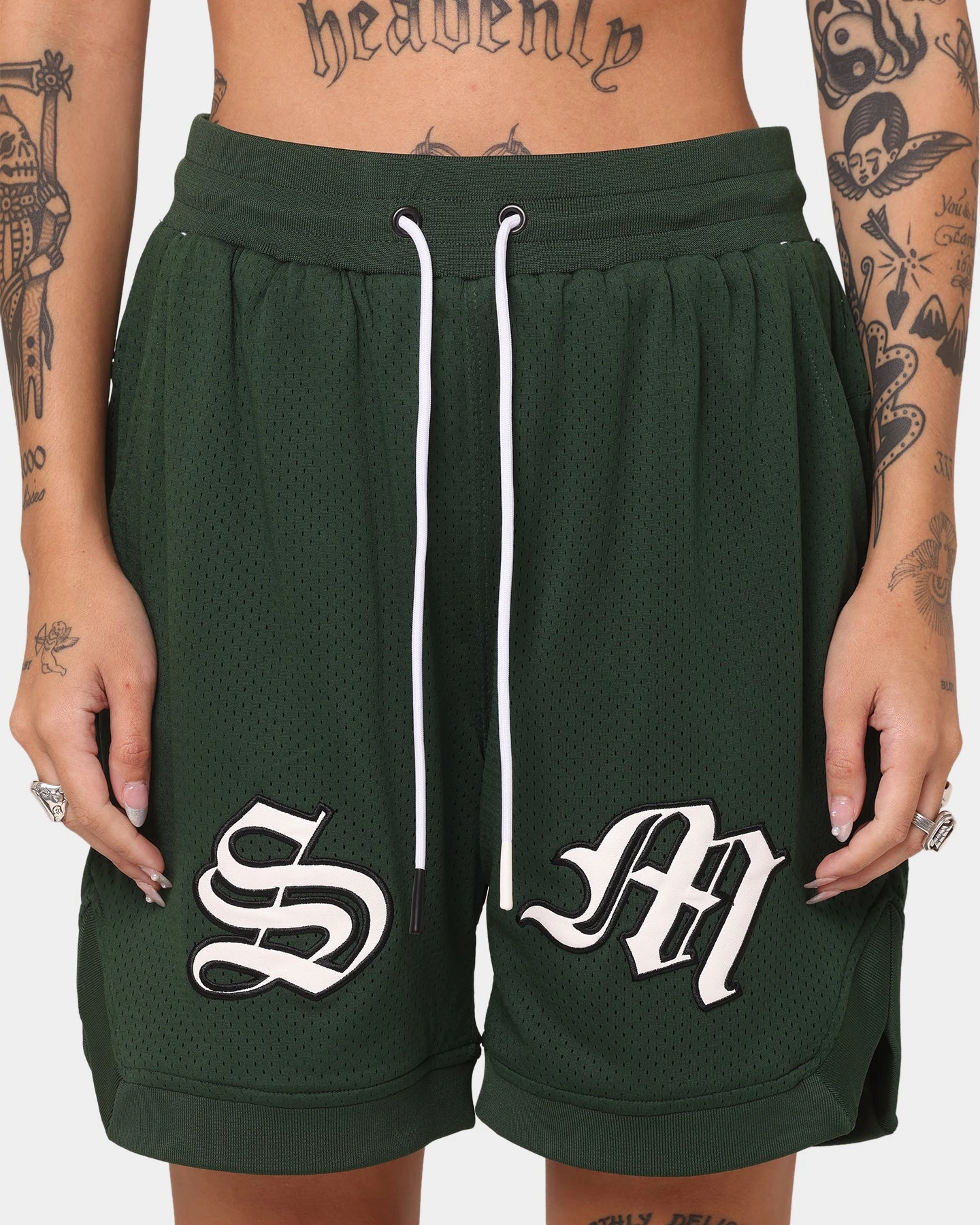 Saint Morta Graves Basketball Shorts Dark Green 5 Saint Morta Graves Basketball Shorts Dark Green - Image 3