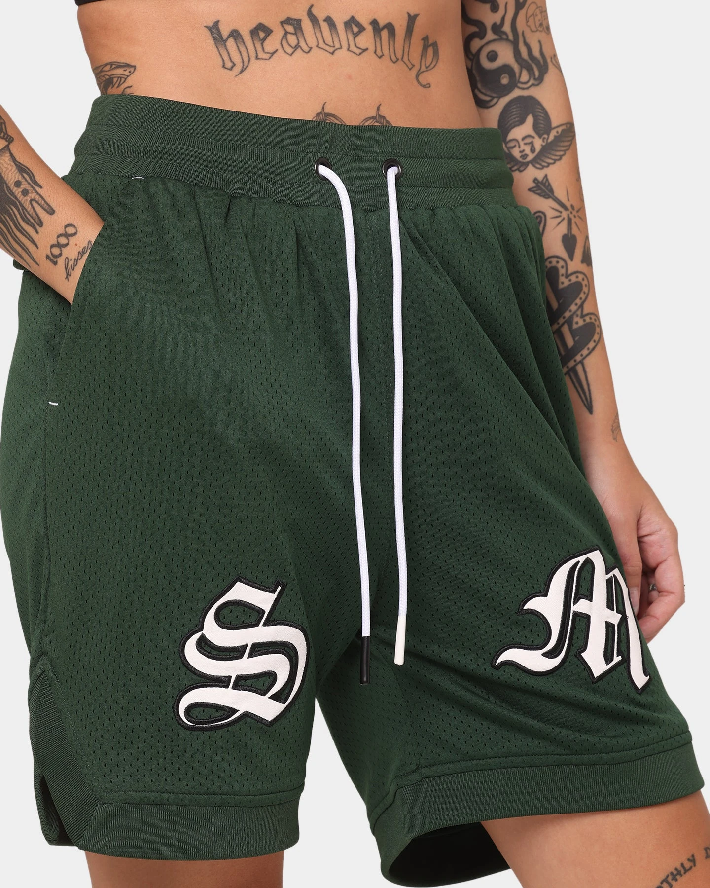 Saint Morta Graves Basketball Shorts Dark Green 9 Saint Morta Graves Basketball Shorts Dark Green - Image 7
