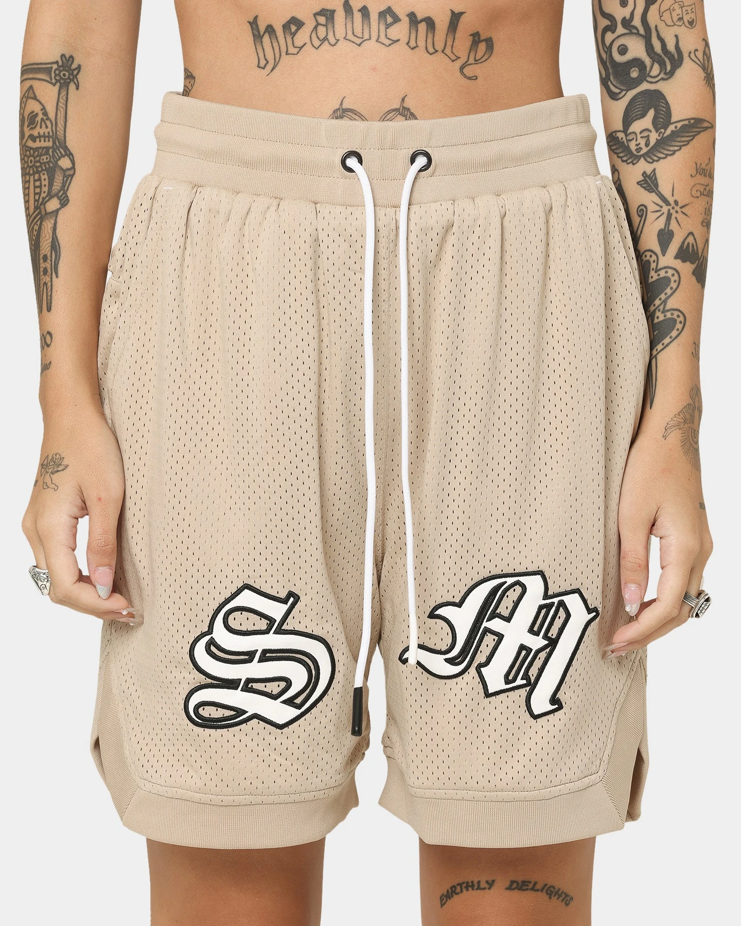 Saint Morta Graves Basketball Shorts Stone 5 Saint Morta Graves Basketball Shorts Stone - Image 3