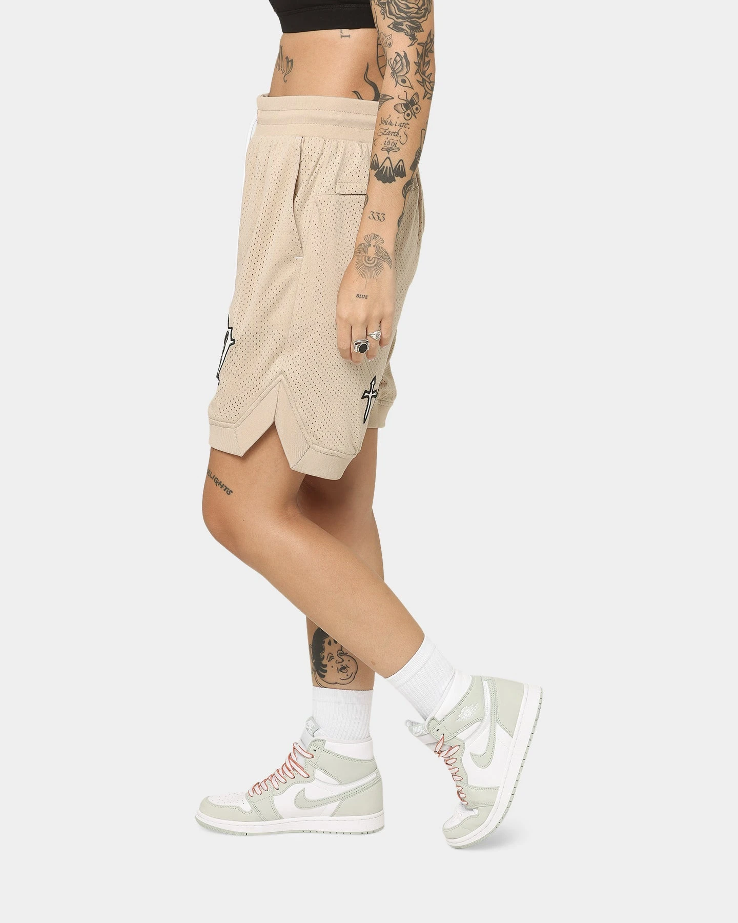 Saint Morta Graves Basketball Shorts Stone 8 Saint Morta Graves Basketball Shorts Stone - Image 6