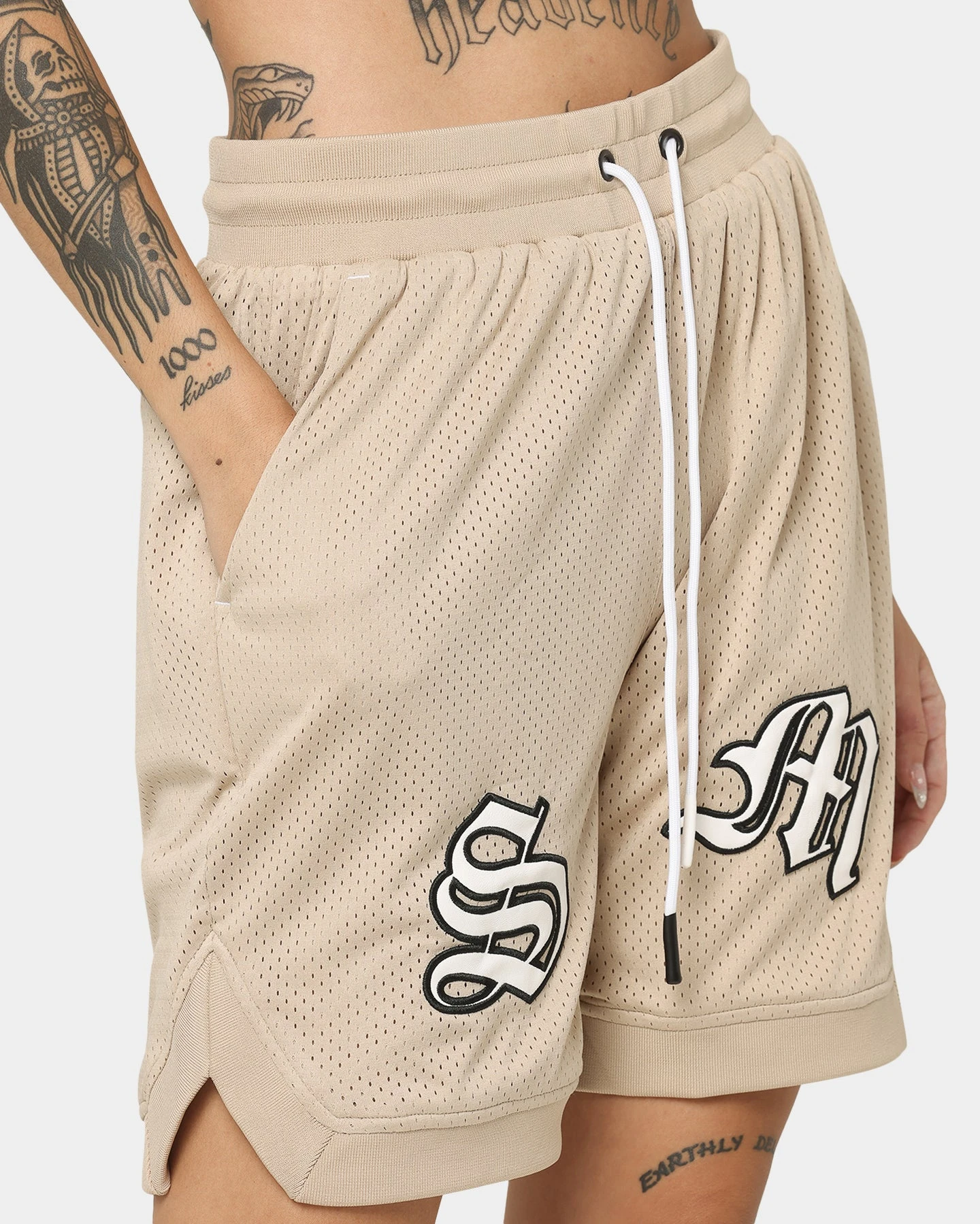 Saint Morta Graves Basketball Shorts Stone 9 Saint Morta Graves Basketball Shorts Stone - Image 7