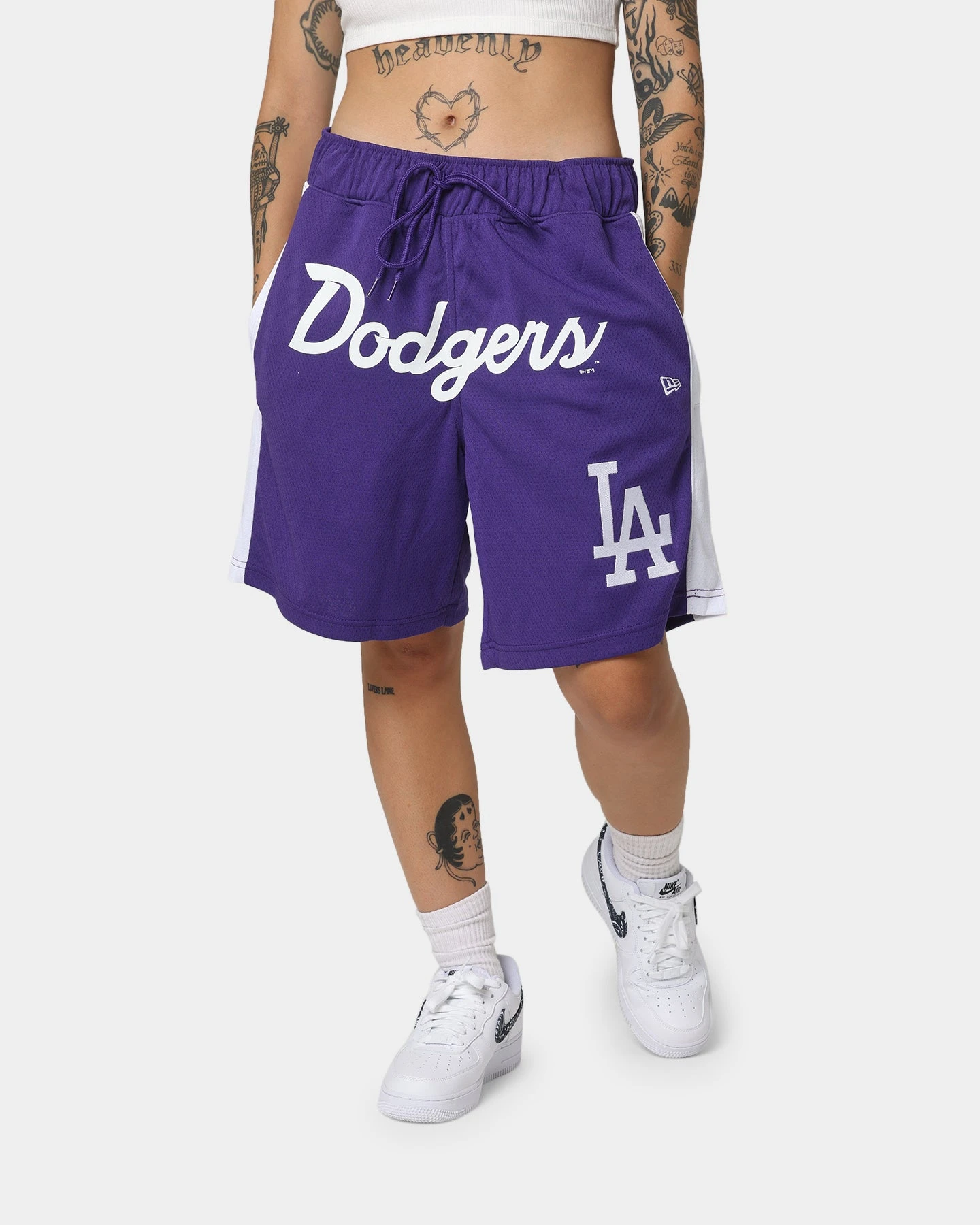New Era Los Angeles Dodgers Basketball Shorts Purple 3 New Era Los Angeles Dodgers Basketball Shorts Purple