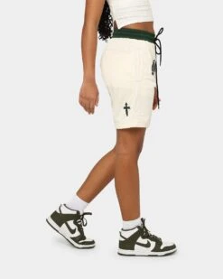Saint Morta Kingdom Basketball Shorts Off White/Green -Sportswear Women Store 03008368 YO036 womens 0050