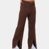 XXIII Women's Siobhan Seam Split Pants Brown -Sportswear Women Store 03008461 YX300 womens 0010