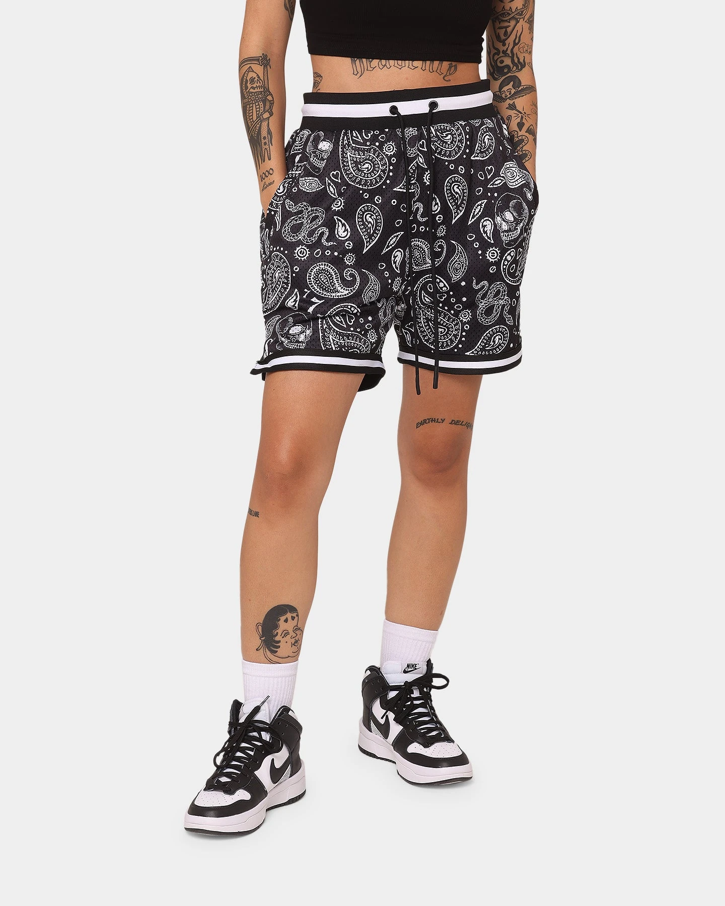 Saint Morta Paisley Olympus Ball Shorts Black/White 3 Saint Morta Paisley Olympus Ball Shorts Black/White