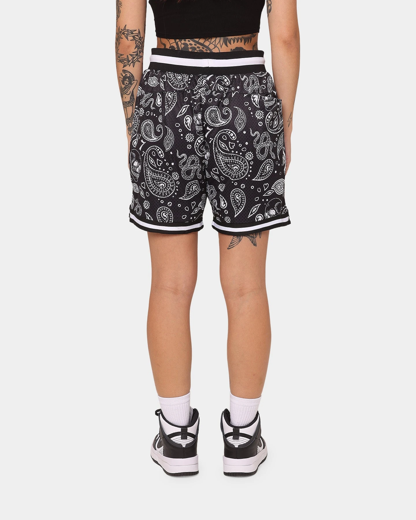 Saint Morta Paisley Olympus Ball Shorts Black/White 6 Saint Morta Paisley Olympus Ball Shorts Black/White - Image 4