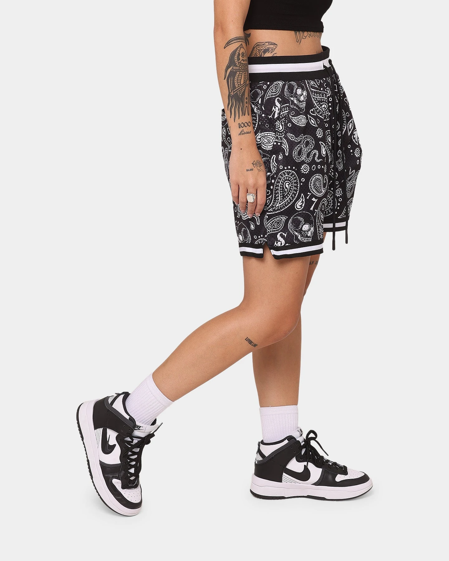 Saint Morta Paisley Olympus Ball Shorts Black/White 7 Saint Morta Paisley Olympus Ball Shorts Black/White - Image 5