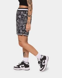 Saint Morta Paisley Olympus Ball Shorts Black/White 15 Saint Morta Paisley Olympus Ball Shorts Black/White -Sportswear Women Store 03008521 YB012 womens 0060