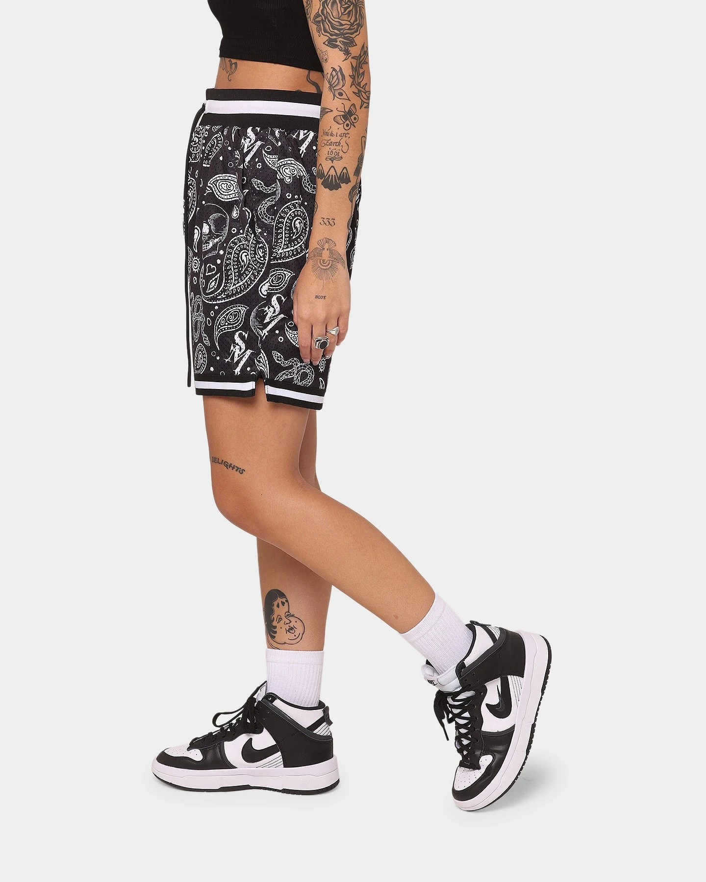Saint Morta Paisley Olympus Ball Shorts Black/White 8 Saint Morta Paisley Olympus Ball Shorts Black/White - Image 6