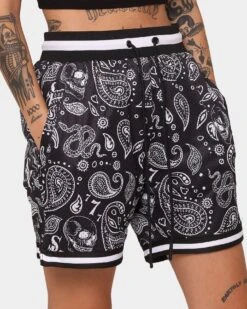 Saint Morta Paisley Olympus Ball Shorts Black/White 16 Saint Morta Paisley Olympus Ball Shorts Black/White -Sportswear Women Store 03008521 YB012 womens 0070
