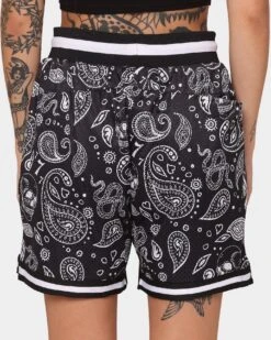 Saint Morta Paisley Olympus Ball Shorts Black/White 17 Saint Morta Paisley Olympus Ball Shorts Black/White -Sportswear Women Store 03008521 YB012 womens 0080