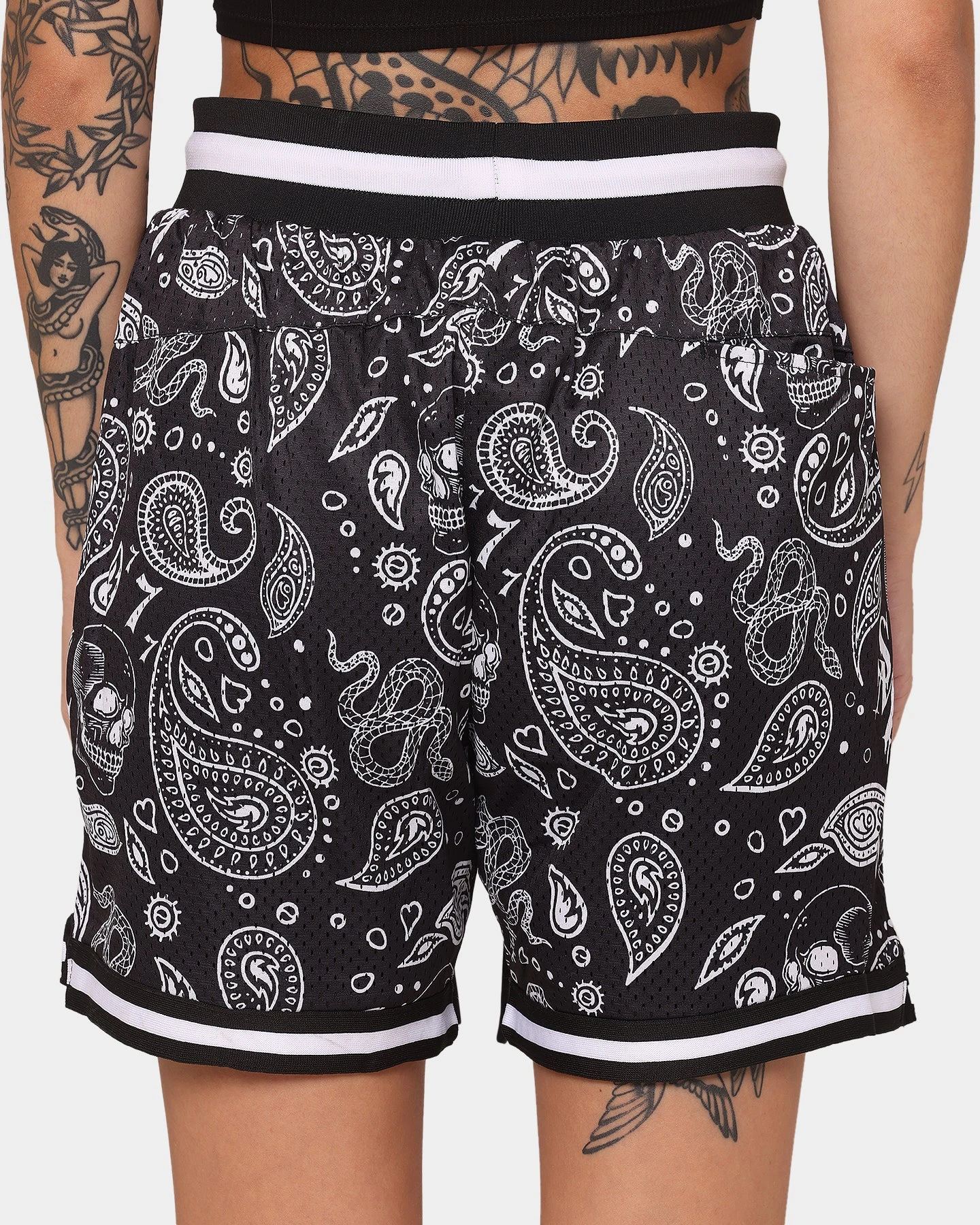 Saint Morta Paisley Olympus Ball Shorts Black/White 10 Saint Morta Paisley Olympus Ball Shorts Black/White - Image 8