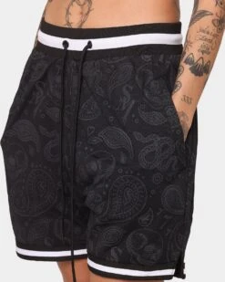 Saint Morta Paisley Olympus Ball Shorts Black/Black -Sportswear Women Store 03008521 YB015 womens 0070