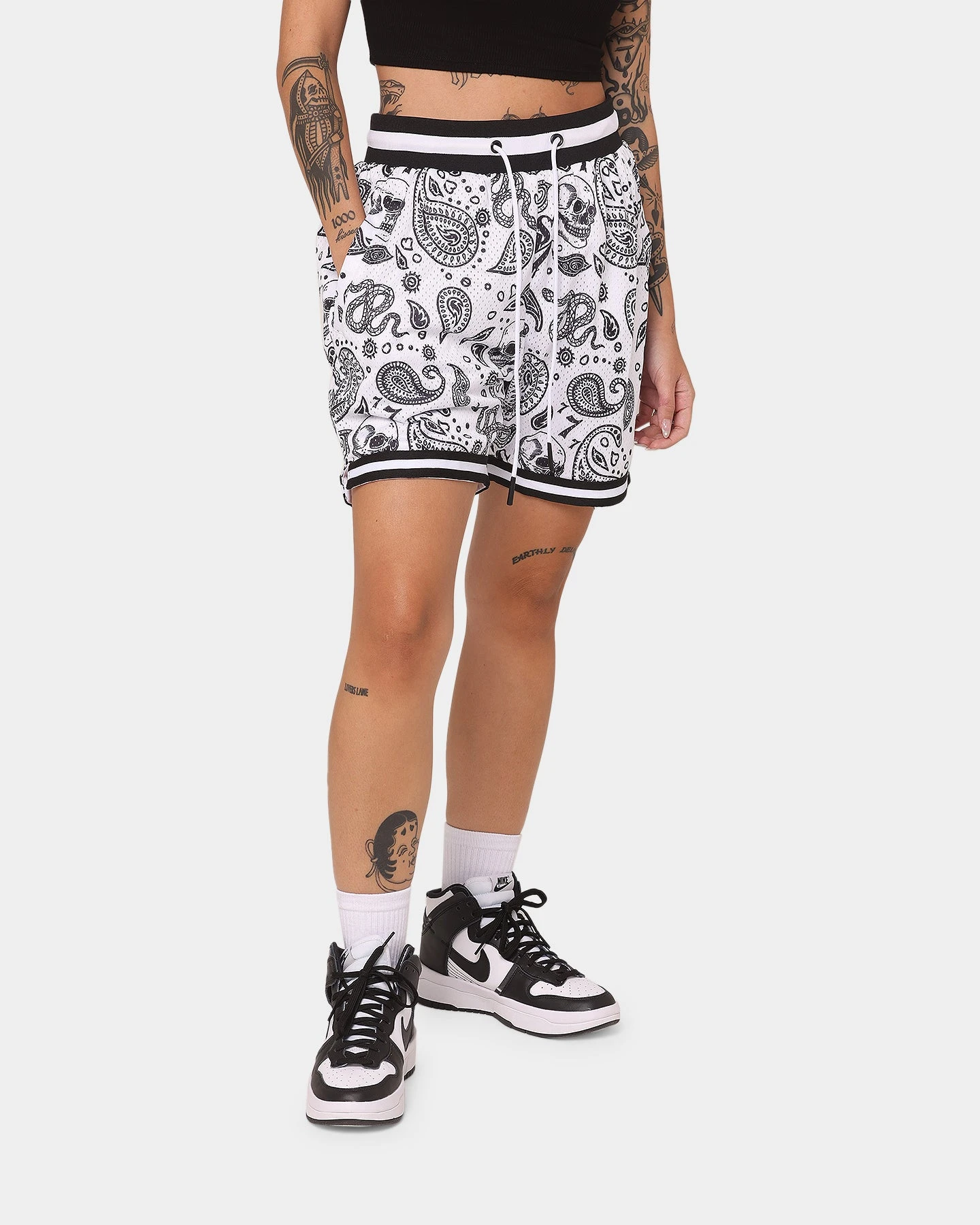 Saint Morta Paisley Olympus Ball Shorts White/Black 3 Saint Morta Paisley Olympus Ball Shorts White/Black