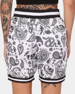 Saint Morta Paisley Olympus Ball Shorts White/Black 17 Saint Morta Paisley Olympus Ball Shorts White/Black -Sportswear Women Store 03008521 YW110 womens 0080