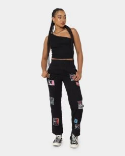 Loiter Patchwork Trousers Black -Sportswear Women Store 03008596 YB001 womens 0020