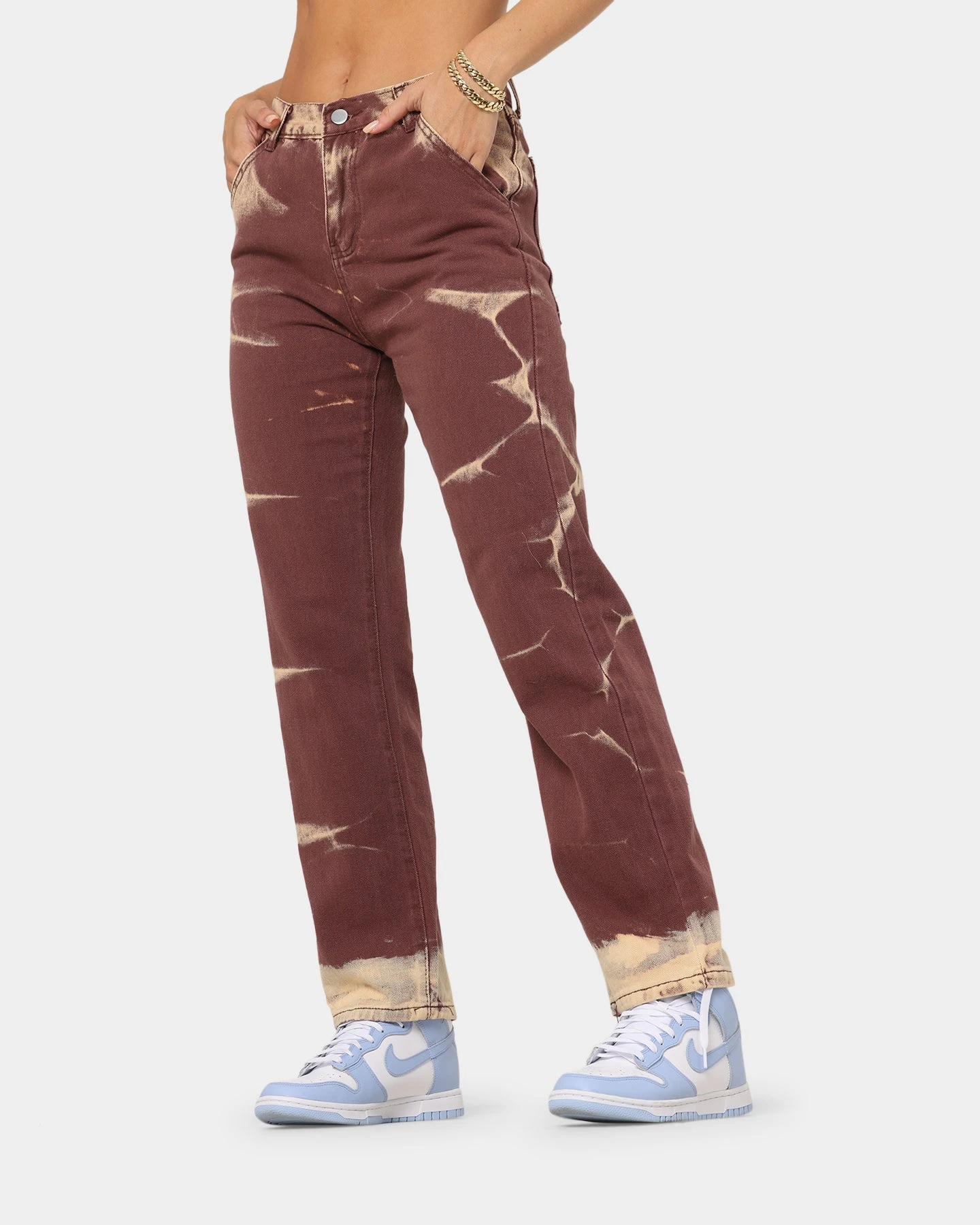 XXIII Women's Xico Tie Dye Jeans Brown 3 XXIII Women's Xico Tie Dye Jeans Brown