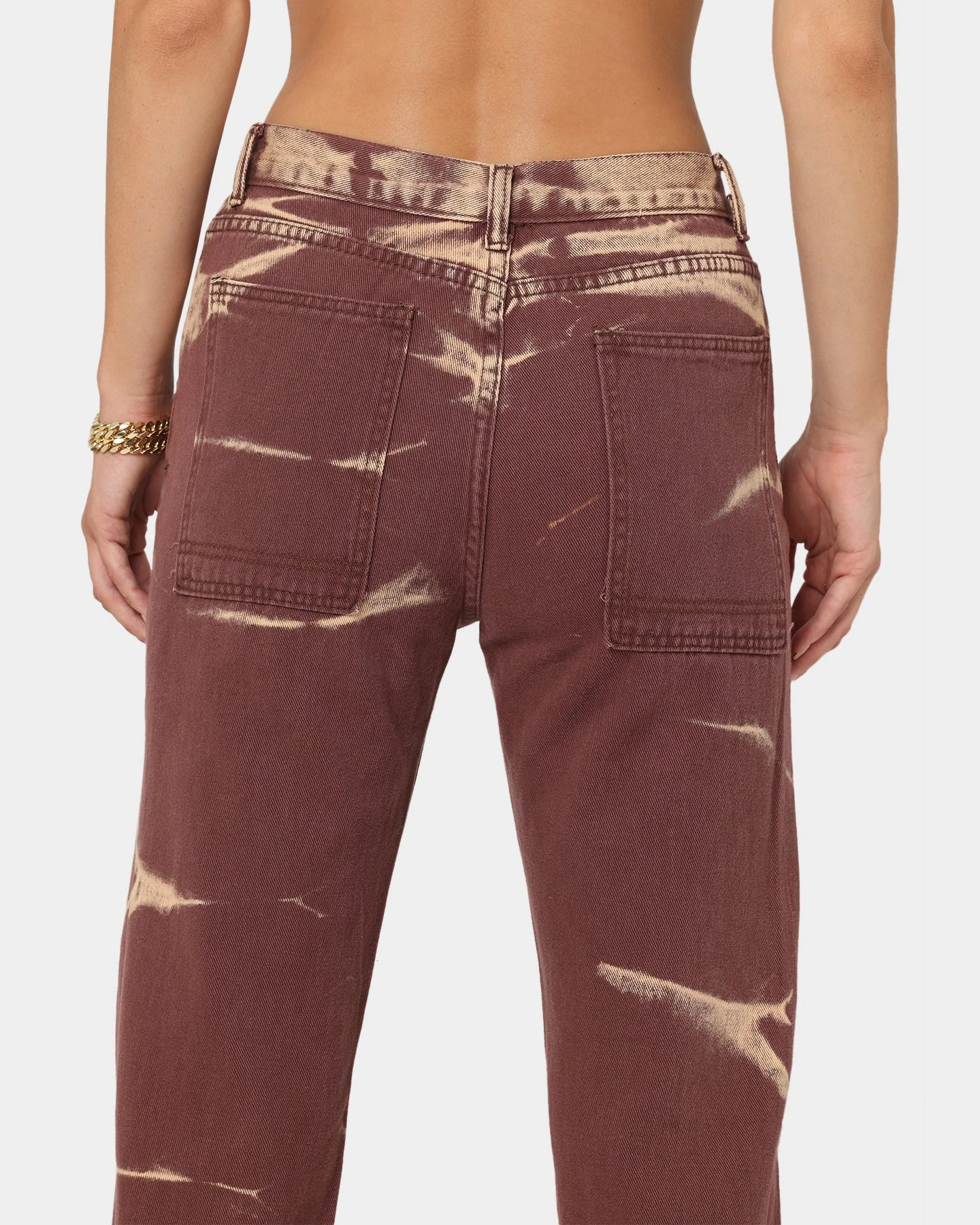 XXIII Women's Xico Tie Dye Jeans Brown 10 XXIII Women's Xico Tie Dye Jeans Brown - Image 8